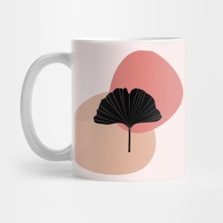 Ginkgo leaf abstract midcentury modern minimal design Mug